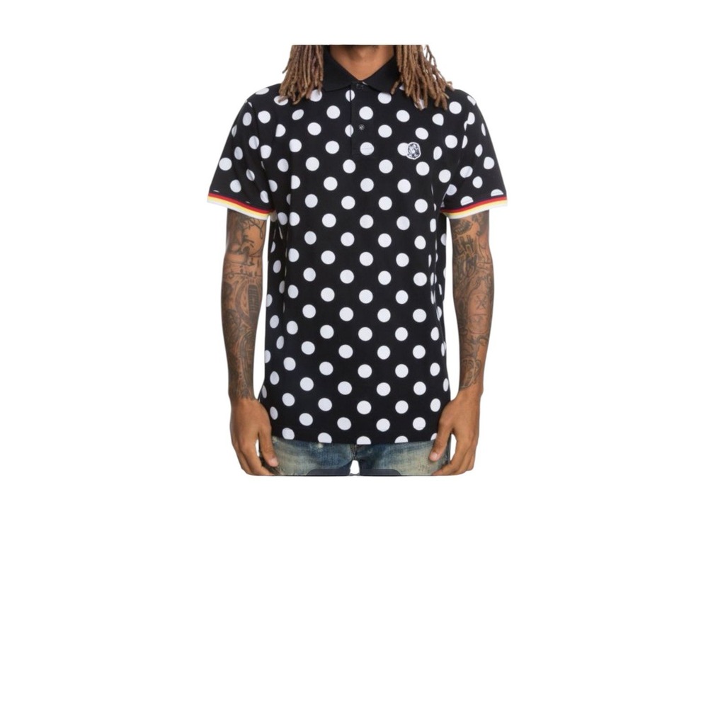 Billionaire Boys Club Polka Dot Polo Shirt Men's M Black Ice Cream BBC XXL